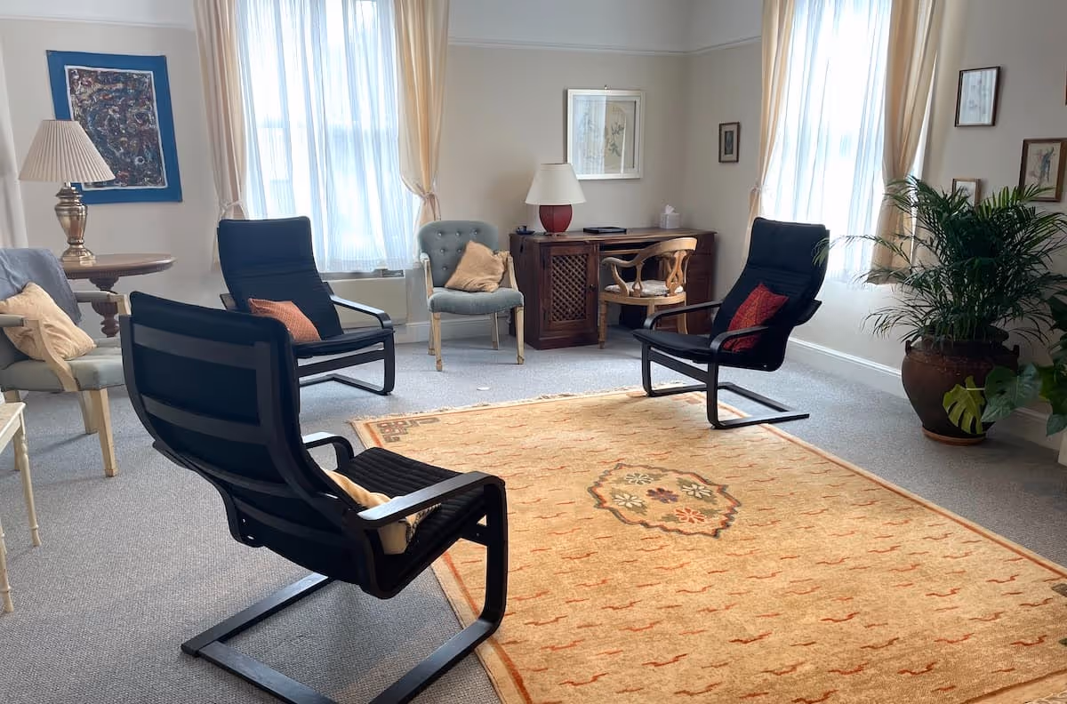 Photo of a counselling room - where Jean meets with clients for counselling in Tunbridge Wells